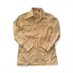 LL Bean Women’s Utility Cargo Jacket Size 10 Khaki